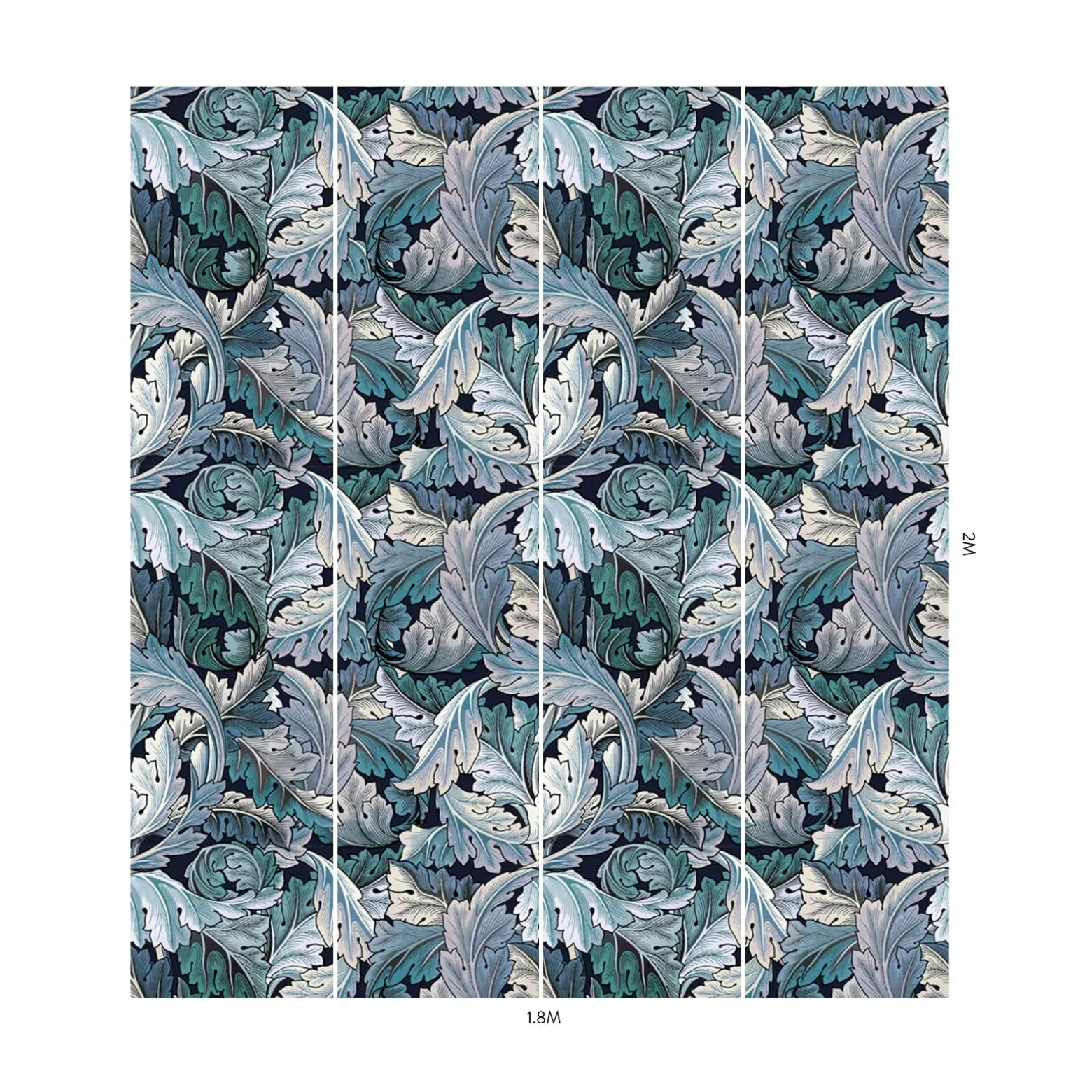 ACANTHUS Wallpaper - Blue & Midnight