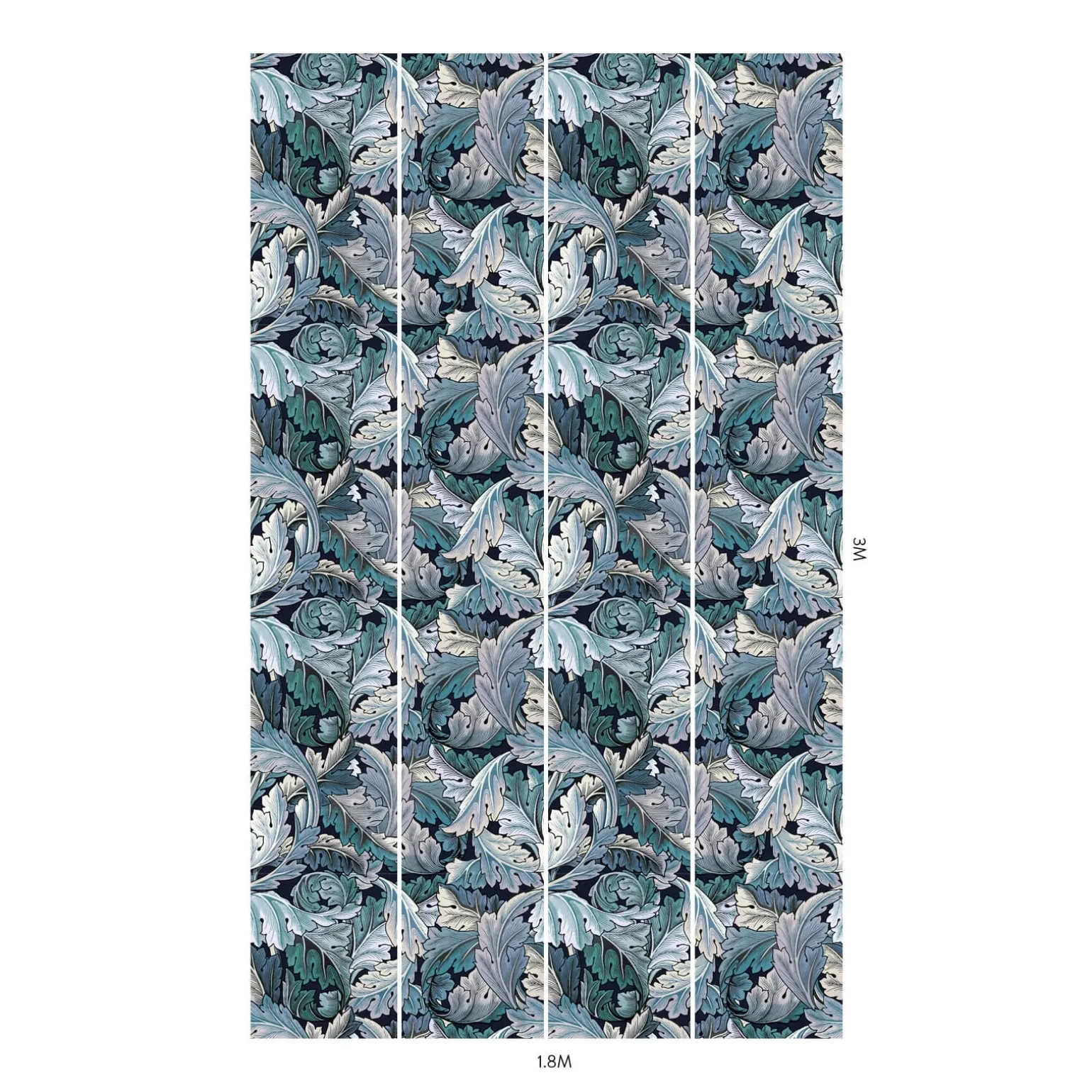 ACANTHUS Wallpaper - Blue & Midnight