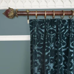 ANACONDA Velvet Curtain - Petrol