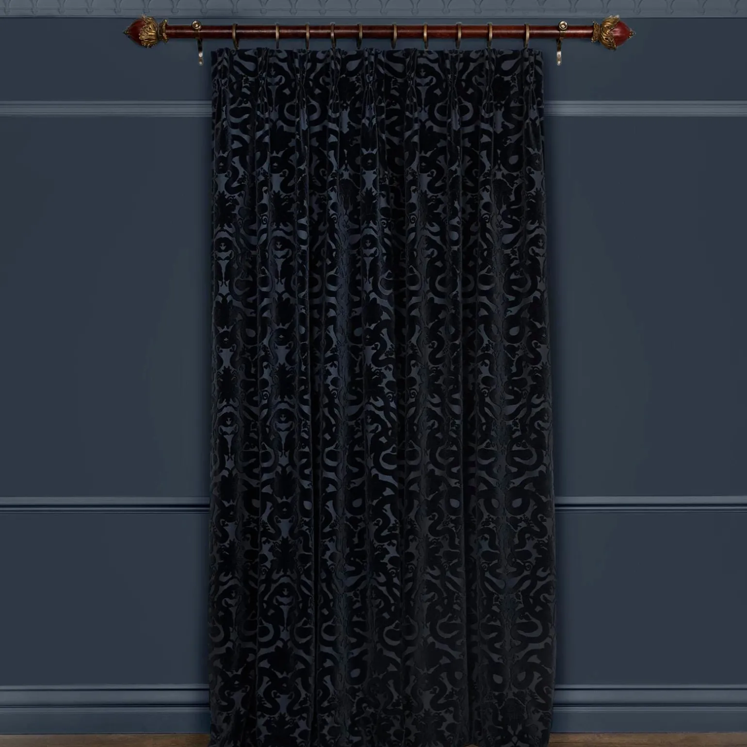 ANACONDA Velvet Curtain - Noir