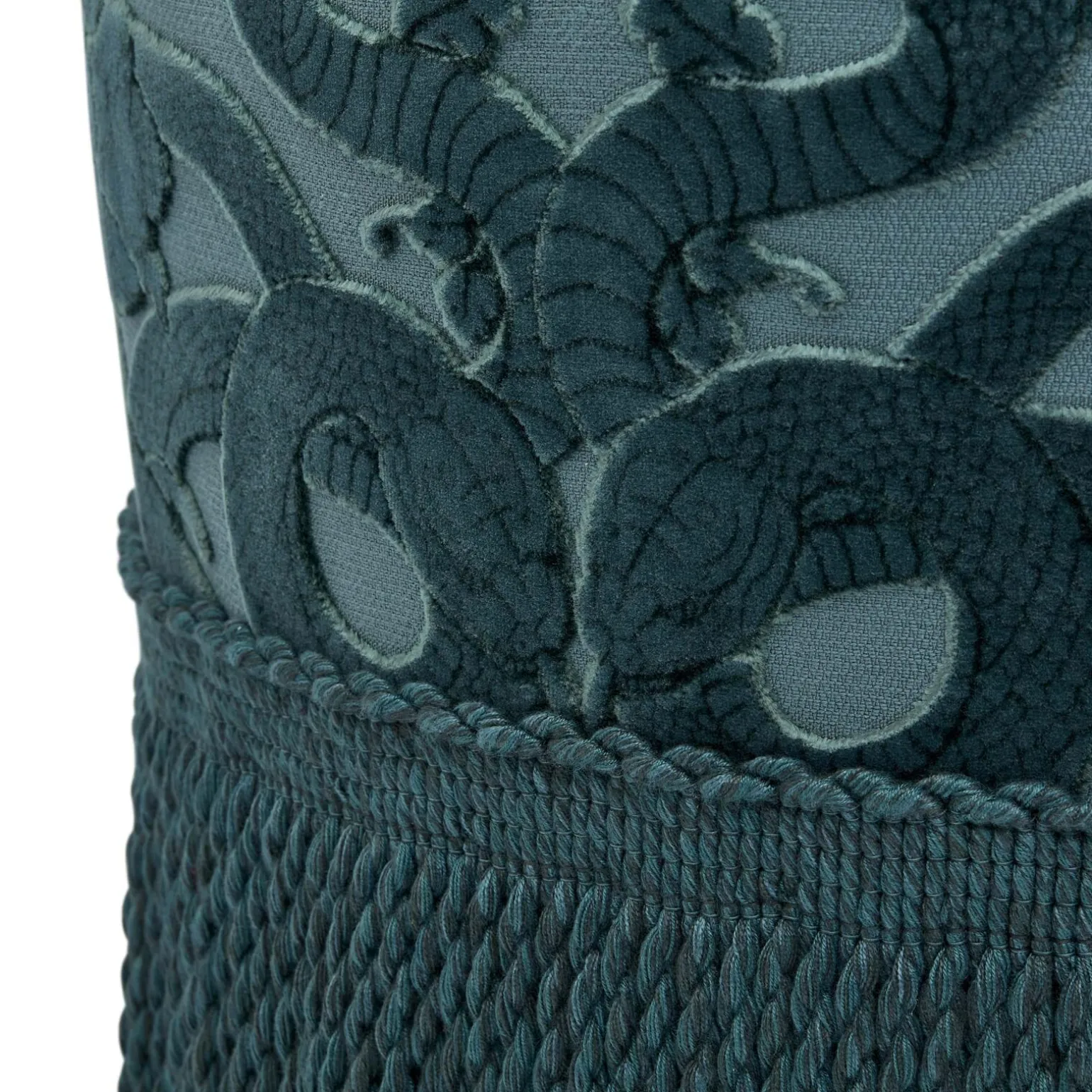 ANACONDA Cut-Velvet Bottoman - Petrol
