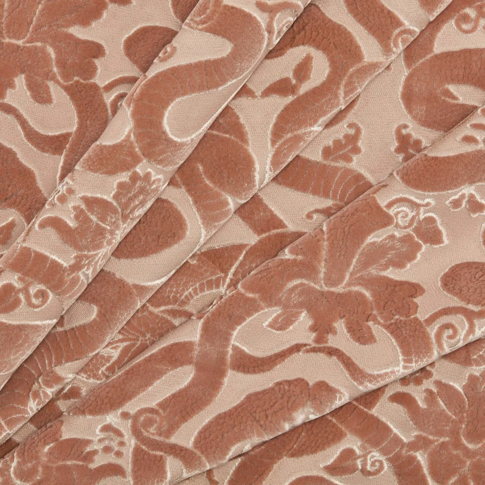 ANACONDA Cut-Velvet - Dusky Pink