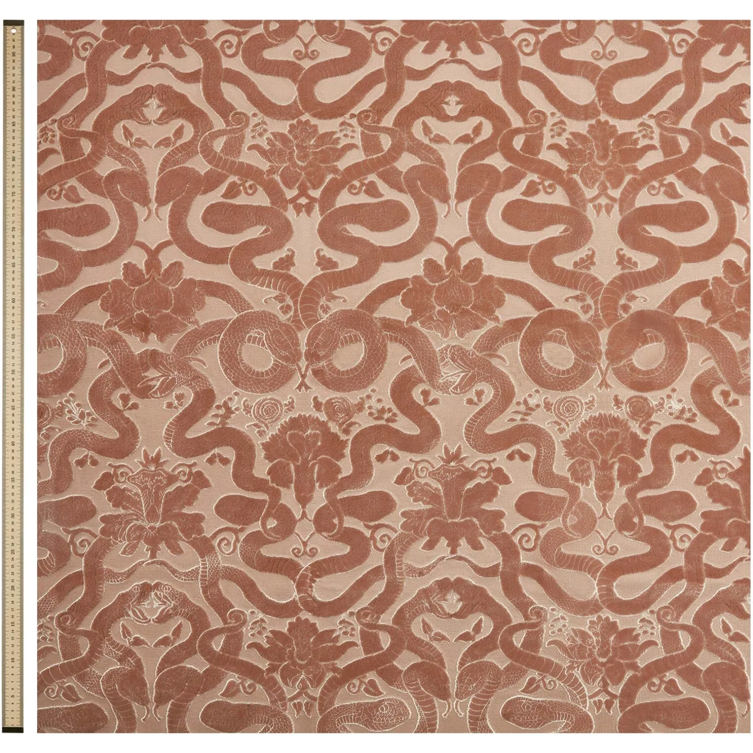 ANACONDA Cut-Velvet - Dusky Pink