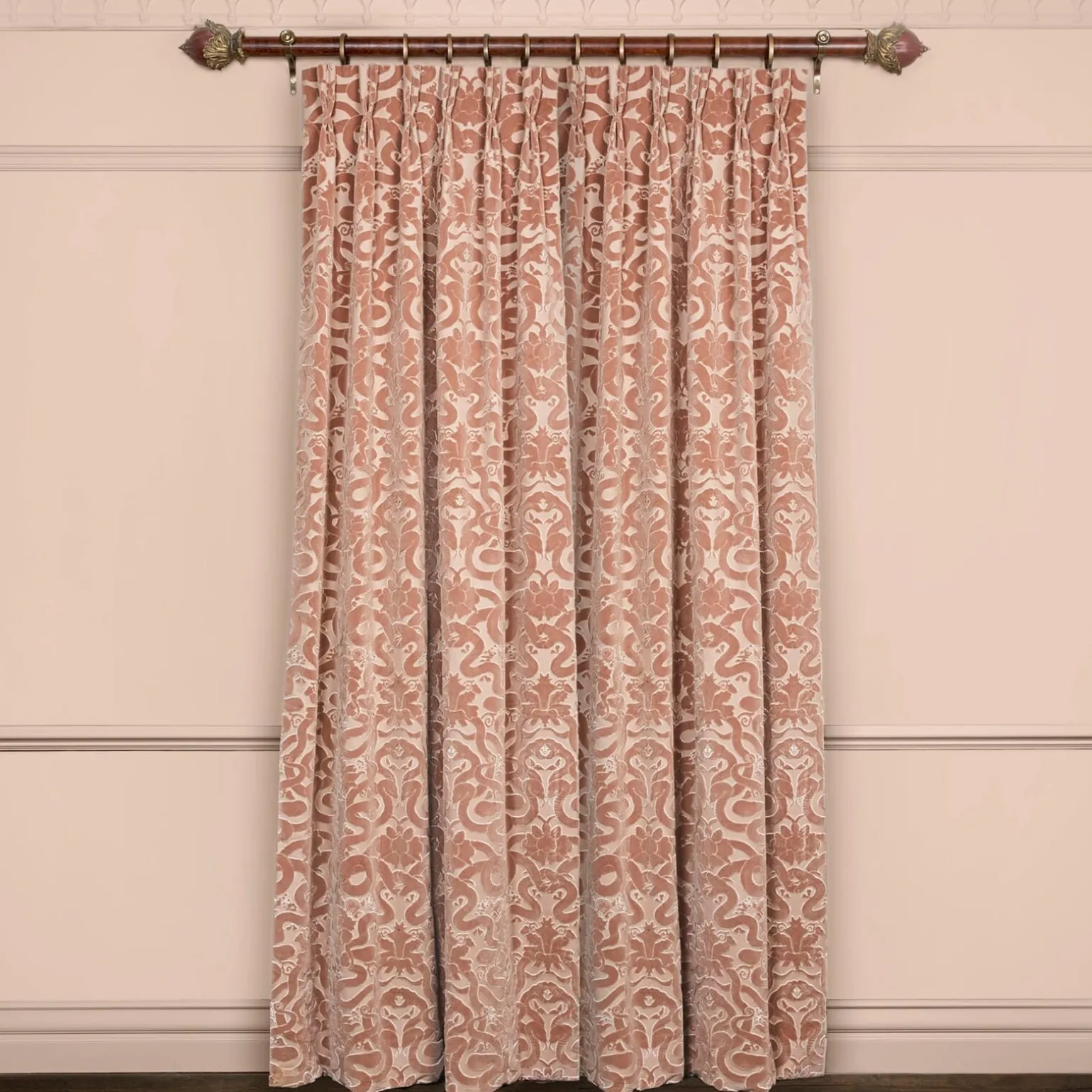 ANACONDA Cut-Velvet - Dusky Pink