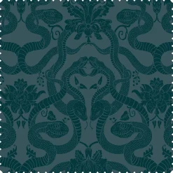 ANACONDA Cut-Velvet - Petrol
