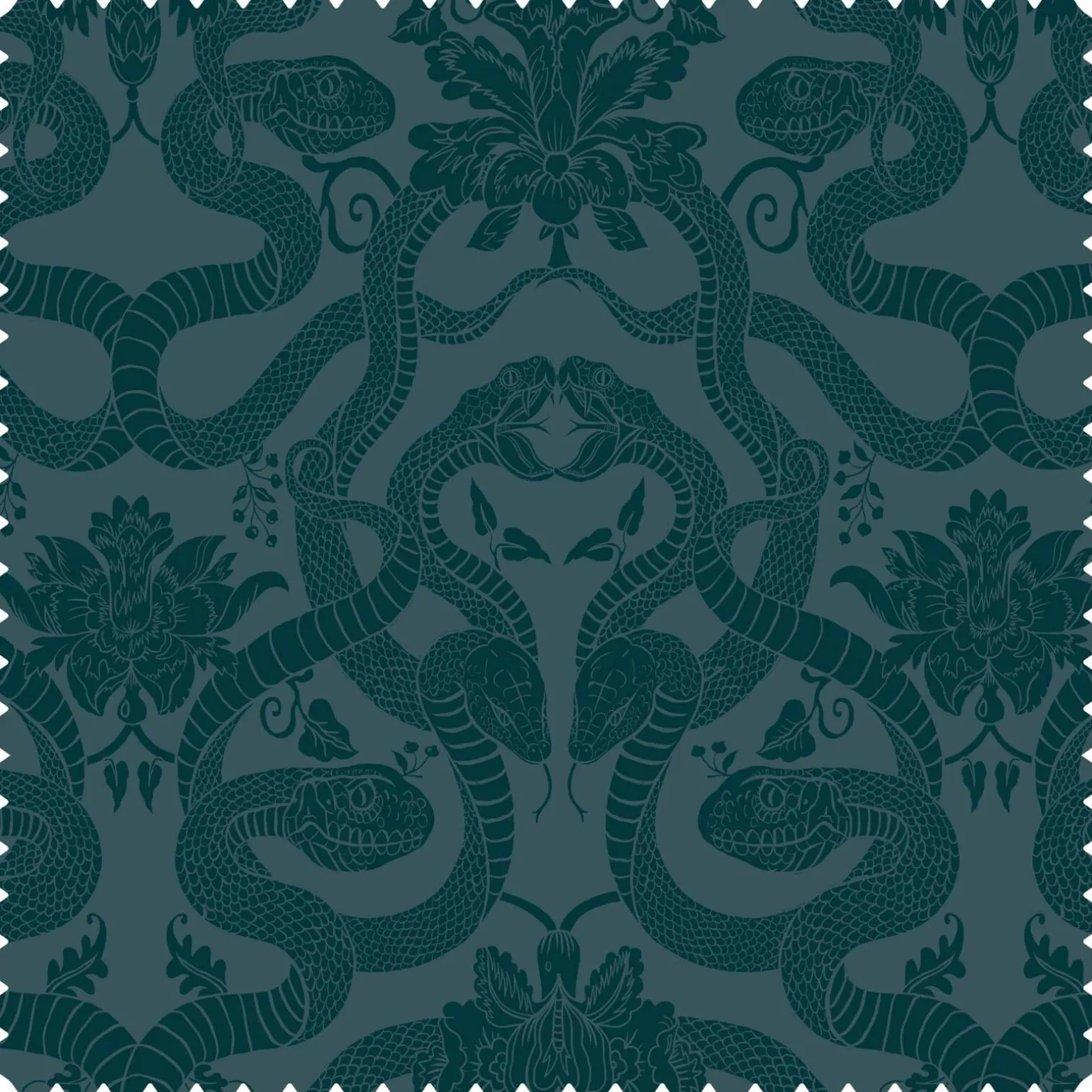 ANACONDA Cut-Velvet - Petrol