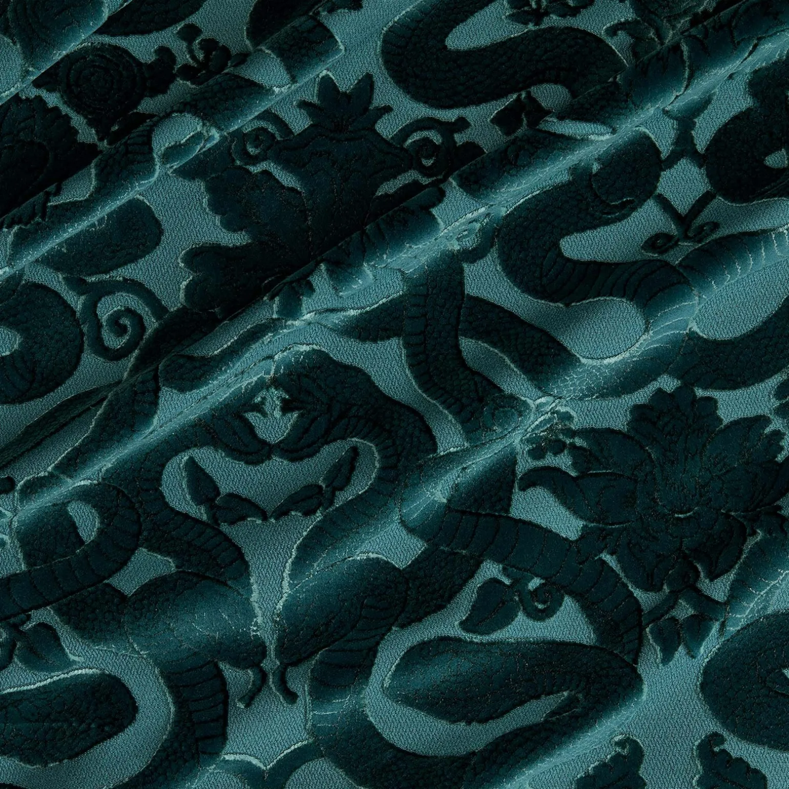 ANACONDA Cut-Velvet - Petrol