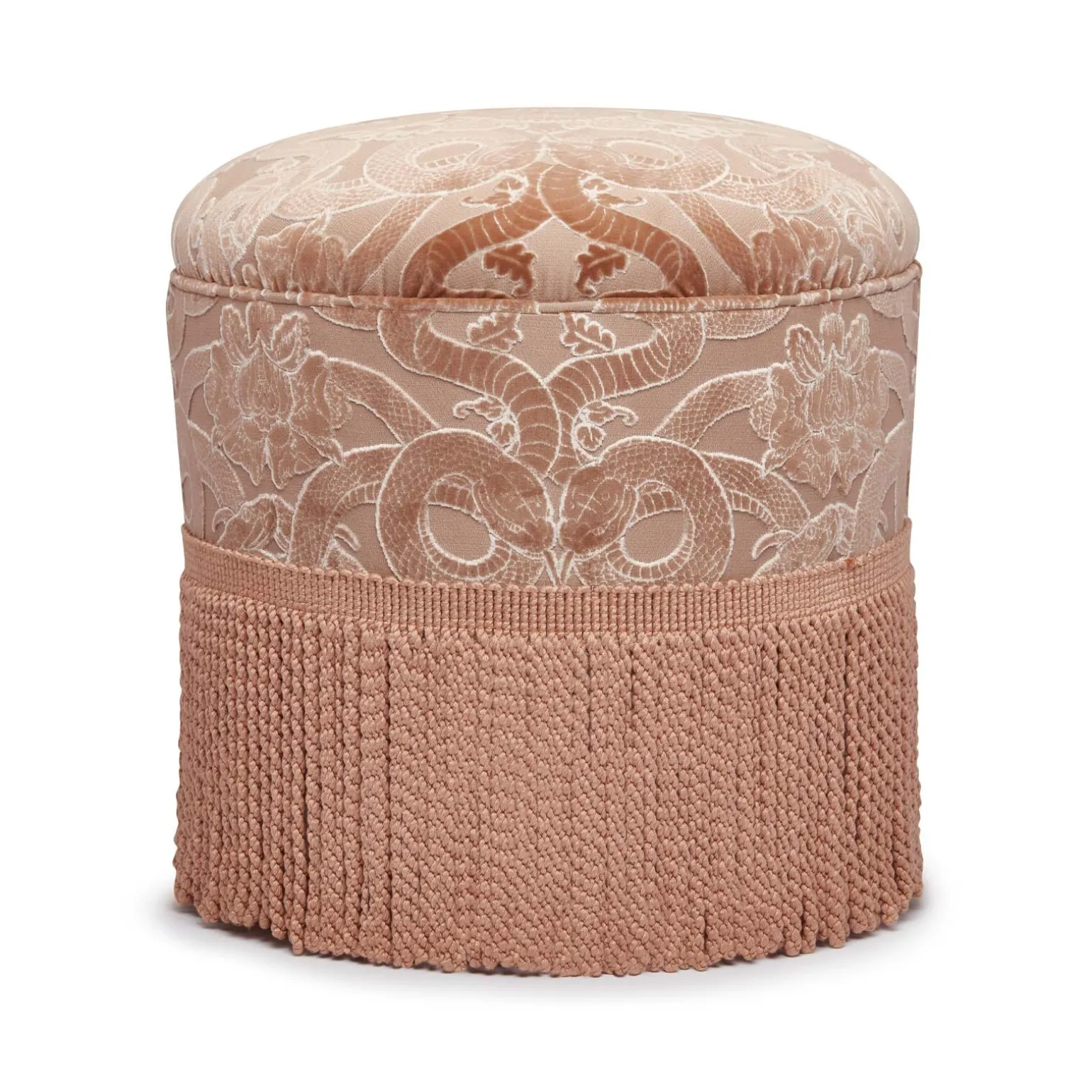 ANACONDA Cut-Velvet Bottoman - Dusky Pink