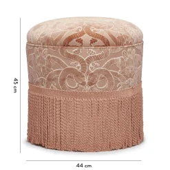 ANACONDA Cut-Velvet Bottoman - Dusky Pink