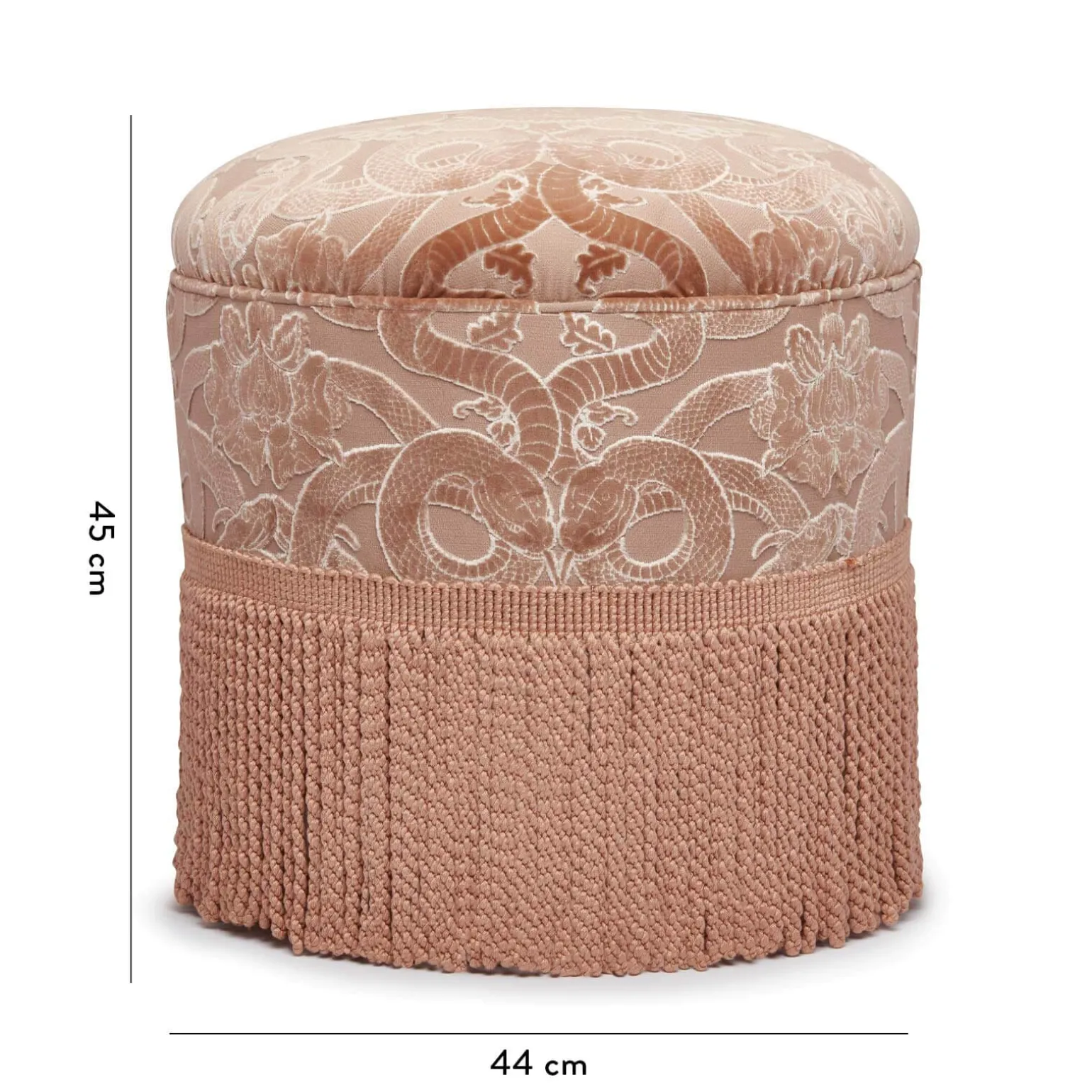 ANACONDA Cut-Velvet Bottoman - Dusky Pink
