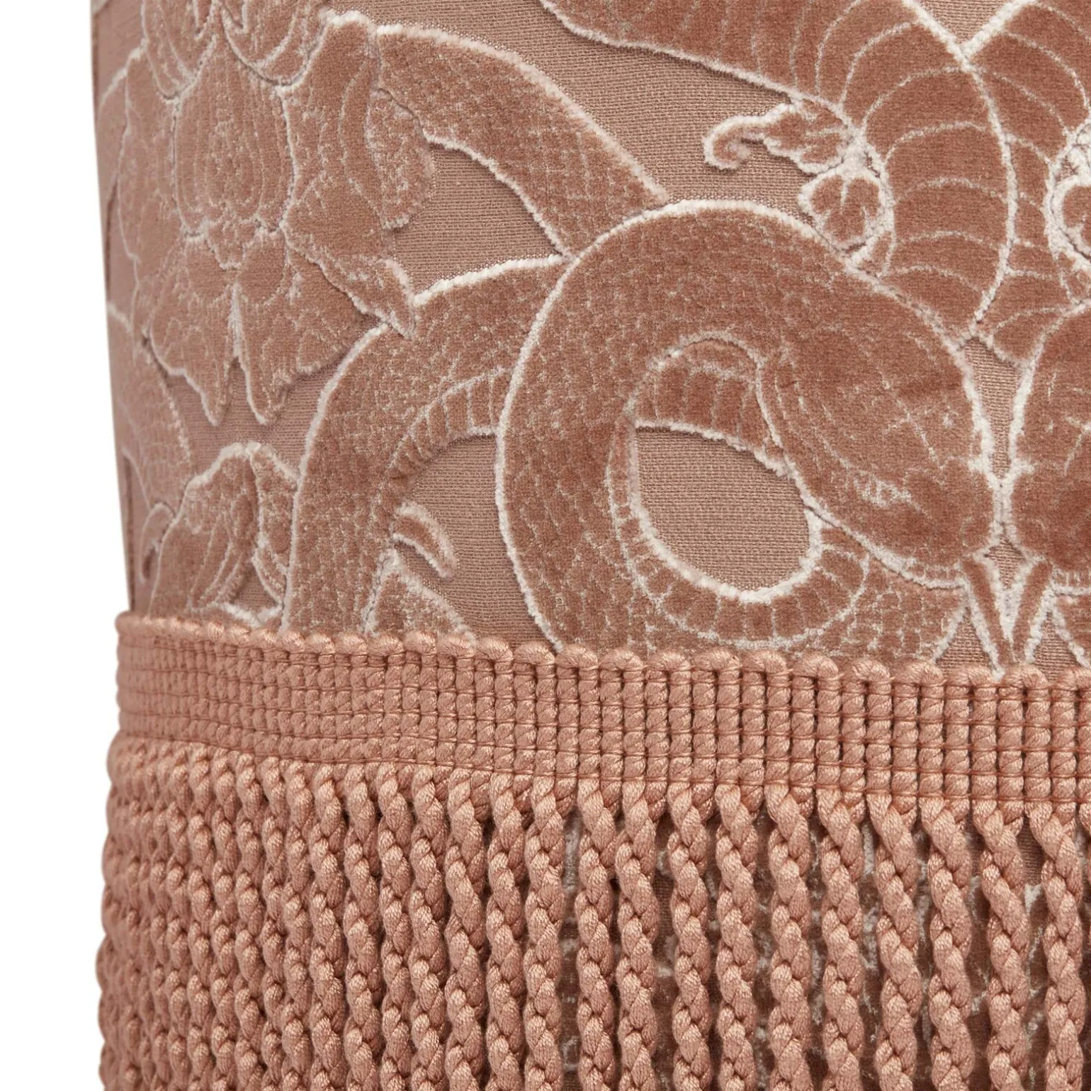ANACONDA Cut-Velvet Bottoman - Dusky Pink