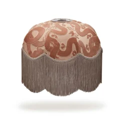 ANACONDA Cut-Velvet Tilia Lampshade - Dusky Pink