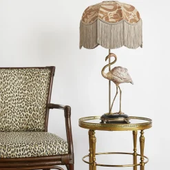 ANACONDA Cut-Velvet Tilia Lampshade - Dusky Pink