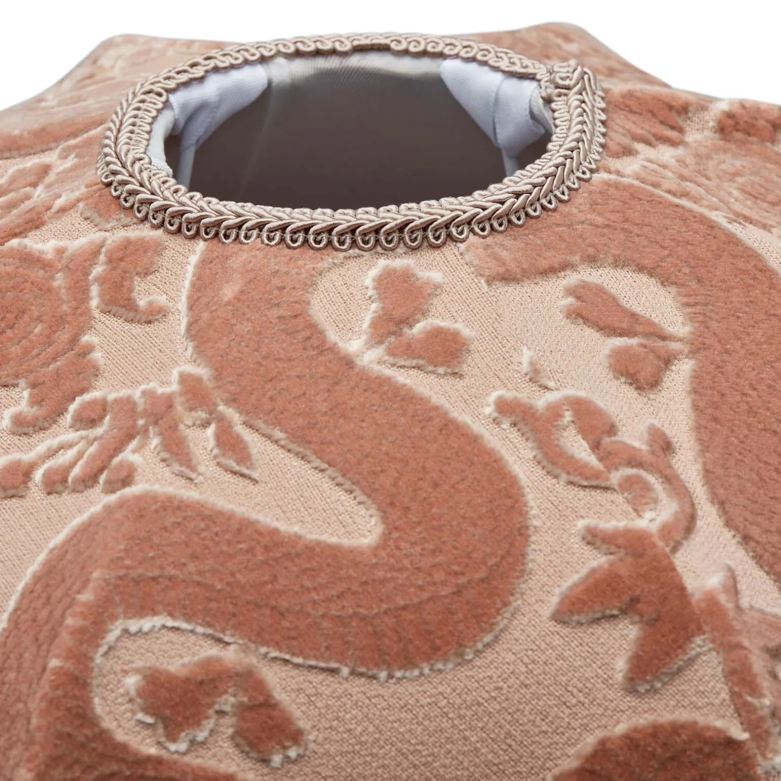 ANACONDA Cut-Velvet Tilia Lampshade - Dusky Pink