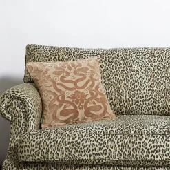 ANACONDA Medium Cut-Velvet Cushion - Dusky Pink