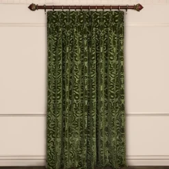 ANACONDA Velvet Curtain - Olive Green