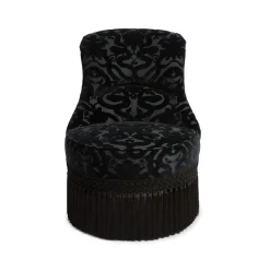 ANACONDA Velvet Gascoigne Bedroom Chair - Noir