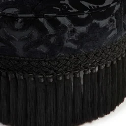 ANACONDA Velvet Gascoigne Bedroom Chair - Noir