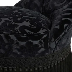 ANACONDA Velvet Gascoigne Bedroom Chair - Noir