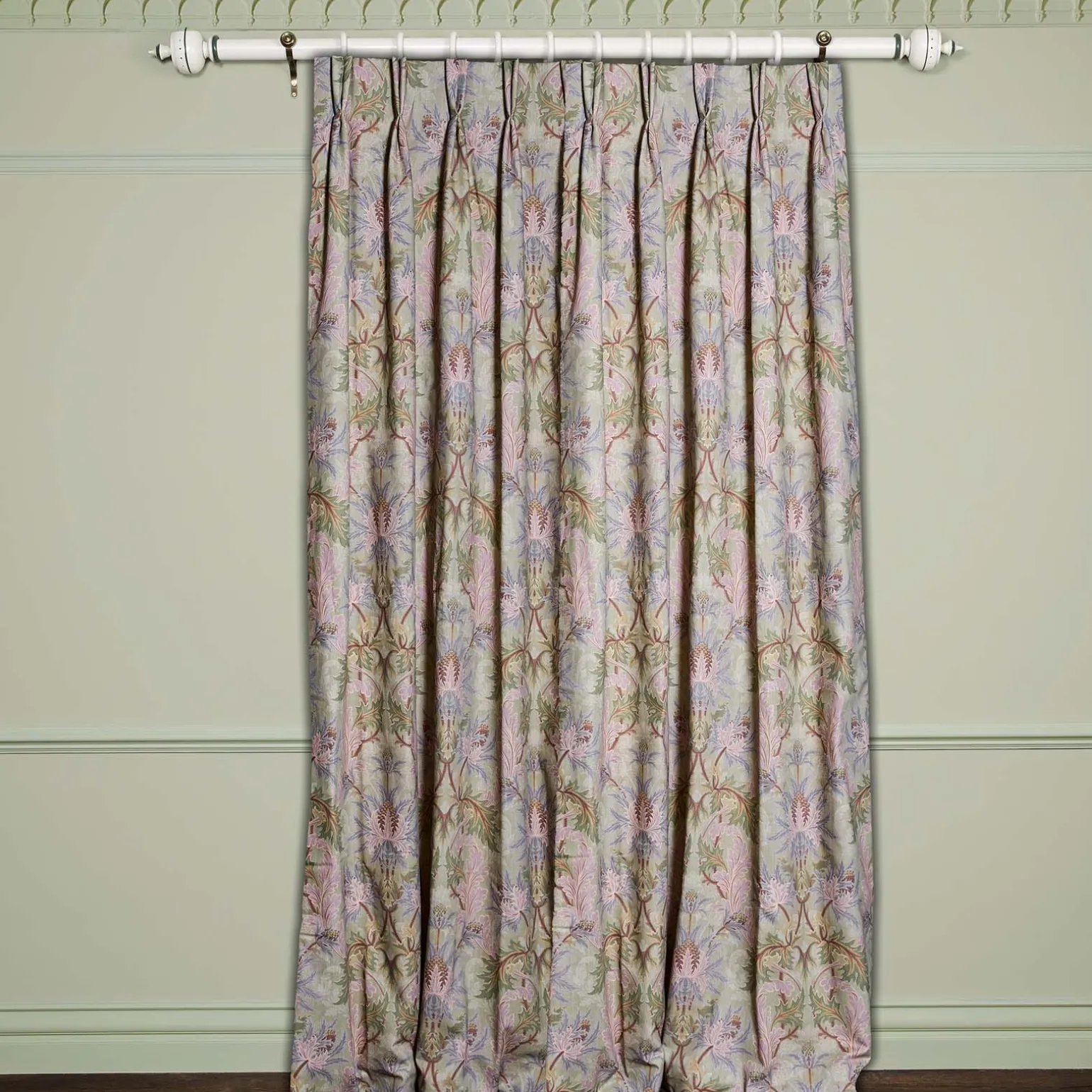 AQUIFOLIA Cotton Linen Curtain - Apple