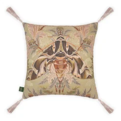 AQUIFOLIA Moth Medium Tassel Cushion - Apple