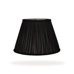 ARCOLA Silk Pleated Lampshade - Noir