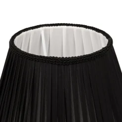 ARCOLA Silk Pleated Lampshade - Noir