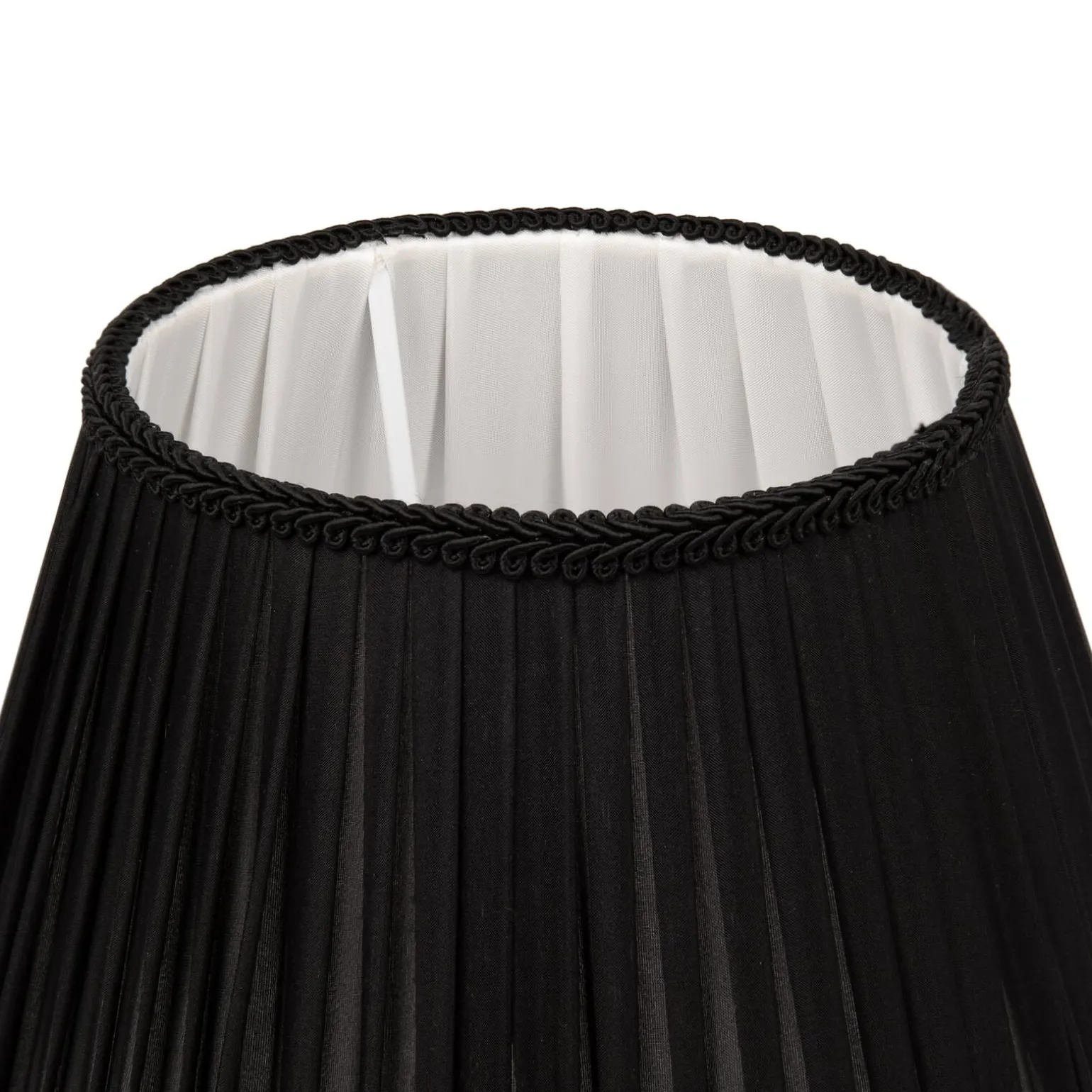 ARCOLA Silk Pleated Lampshade - Noir