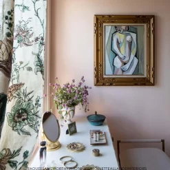 ARTEMIS Embroidered Linen - Alabaster