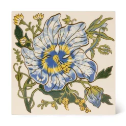 ARTEMIS HIBISCUS Printed Tiles - Ecru