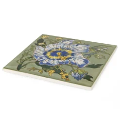 ARTEMIS HIBISCUS Printed Tiles - Sage