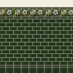ARTEMIS HIBISCUS Printed Tiles - Verde