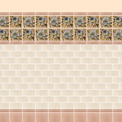 ARTEMIS HIBISCUS Printed Tiles - Blush