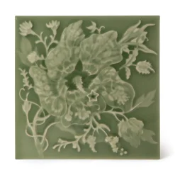 ARTEMIS HIBISCUS Relief Tiles - Sage