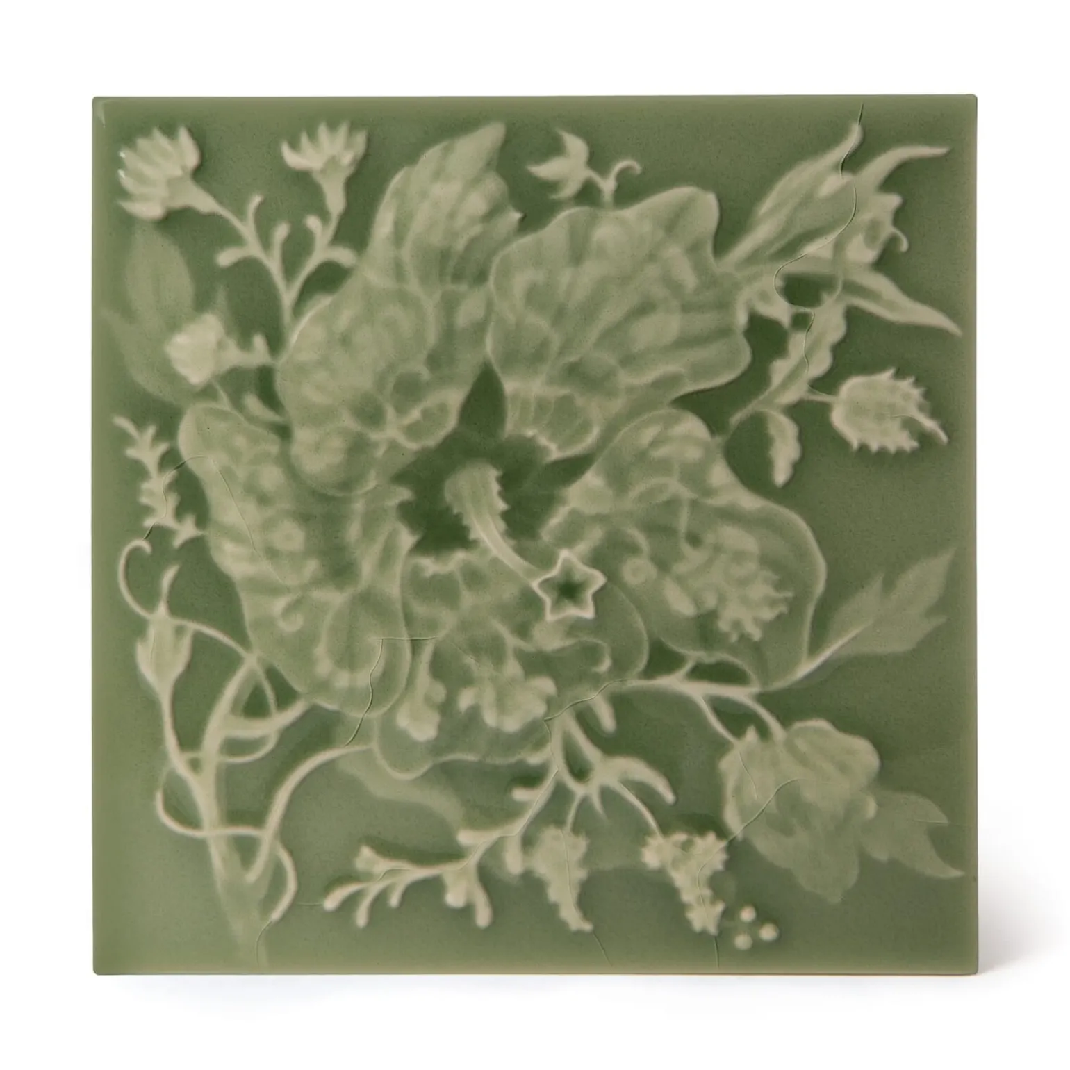 ARTEMIS HIBISCUS Relief Tiles - Sage