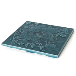 ARTEMIS HIBISCUS Relief Tiles - Teal