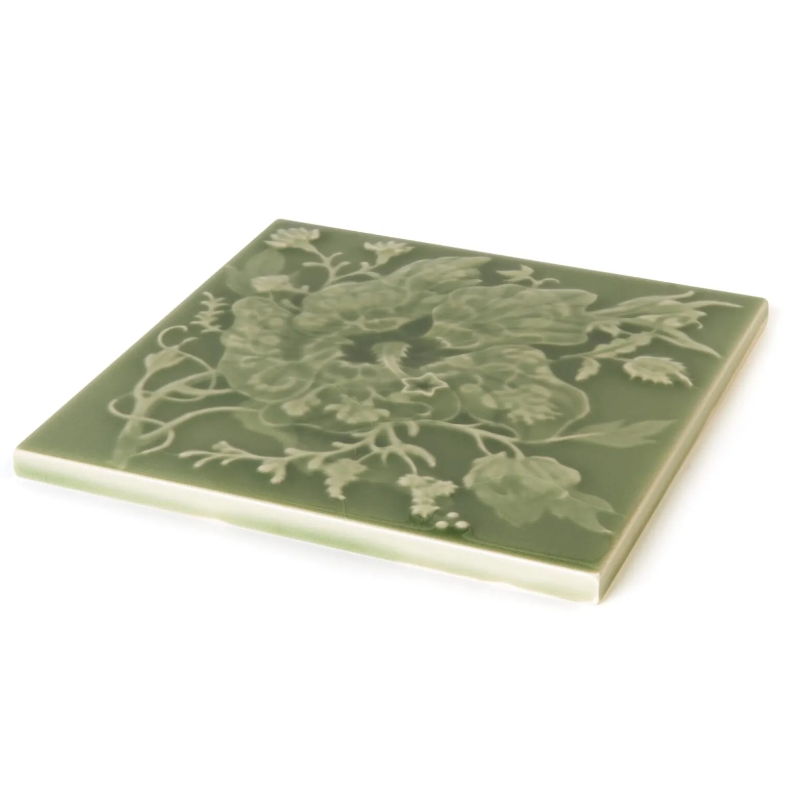 ARTEMIS HIBISCUS Relief Tiles - Sage