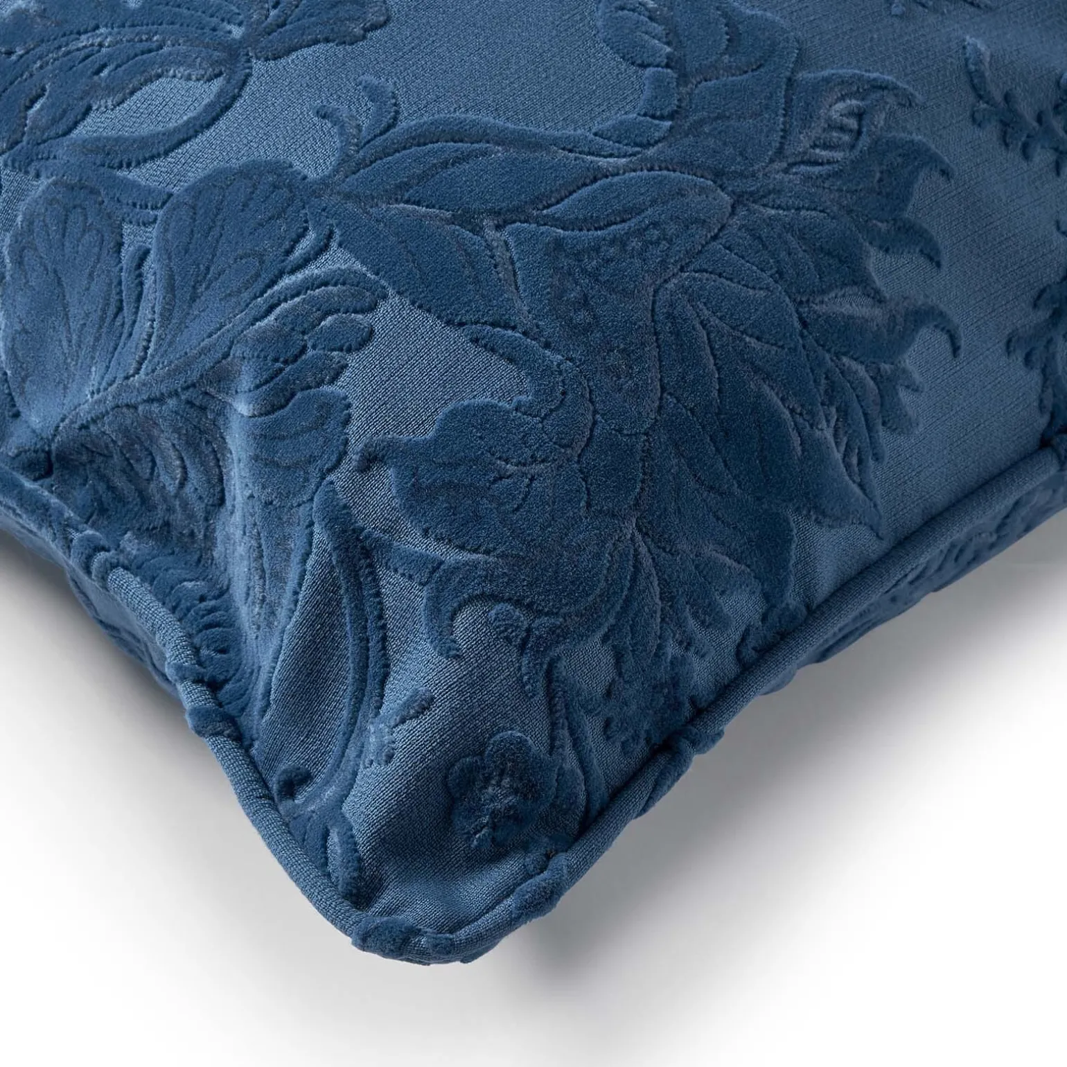 ARTEMIS Large Cut-Velvet Cushion - Cerulean