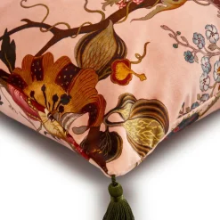 ARTEMIS Large Tassel Velvet Cushion - Blush