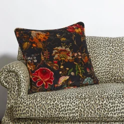 ARTEMIS Large Velvet Cushion - Black