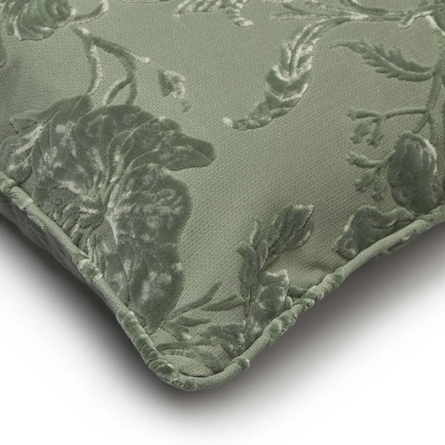 ARTEMIS Medium Cut-Velvet Cushion - Eucalyptus