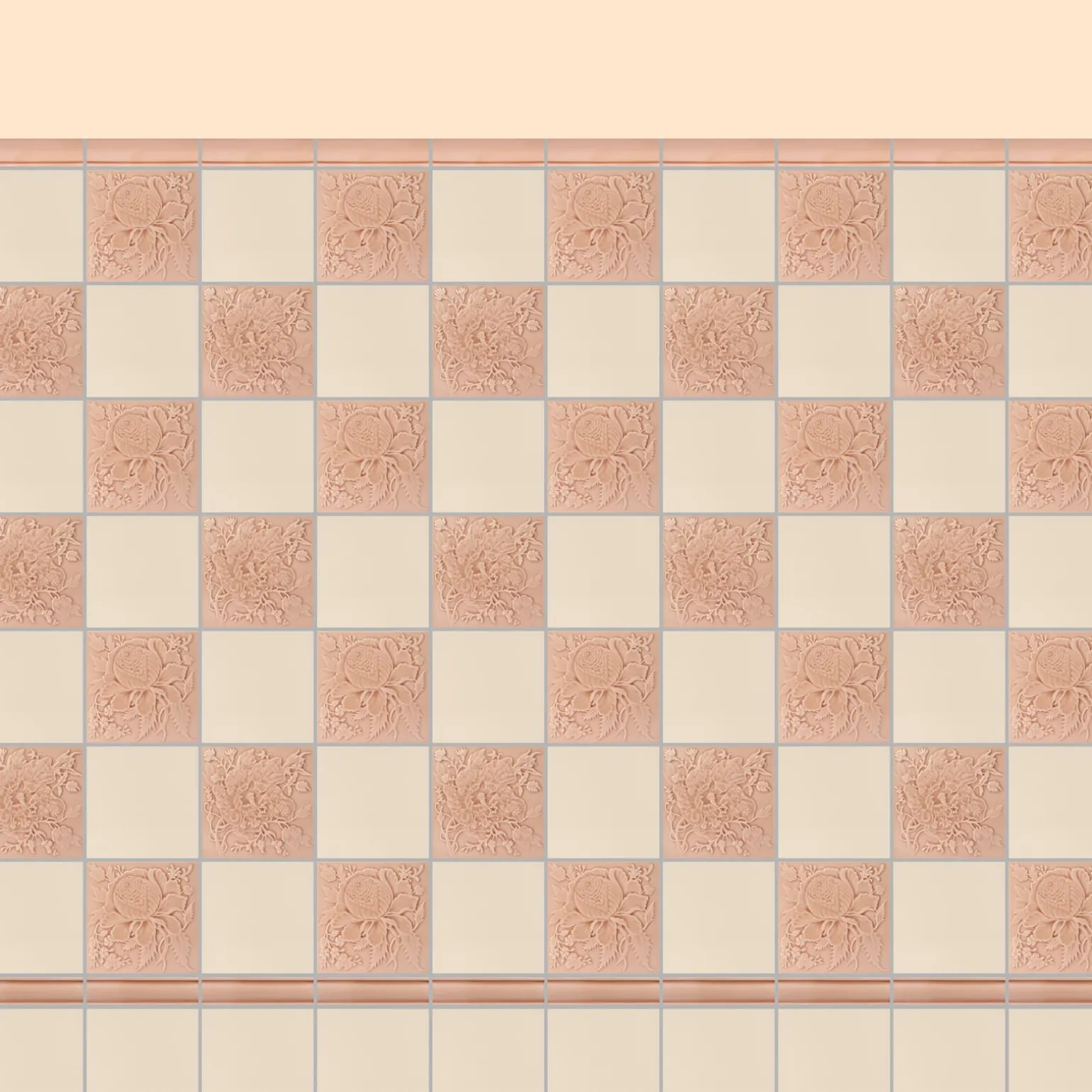 ARTEMIS ROSE Relief Tiles - Blush