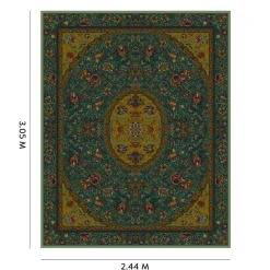 ARTEMIS Rug - Petrol & Gold