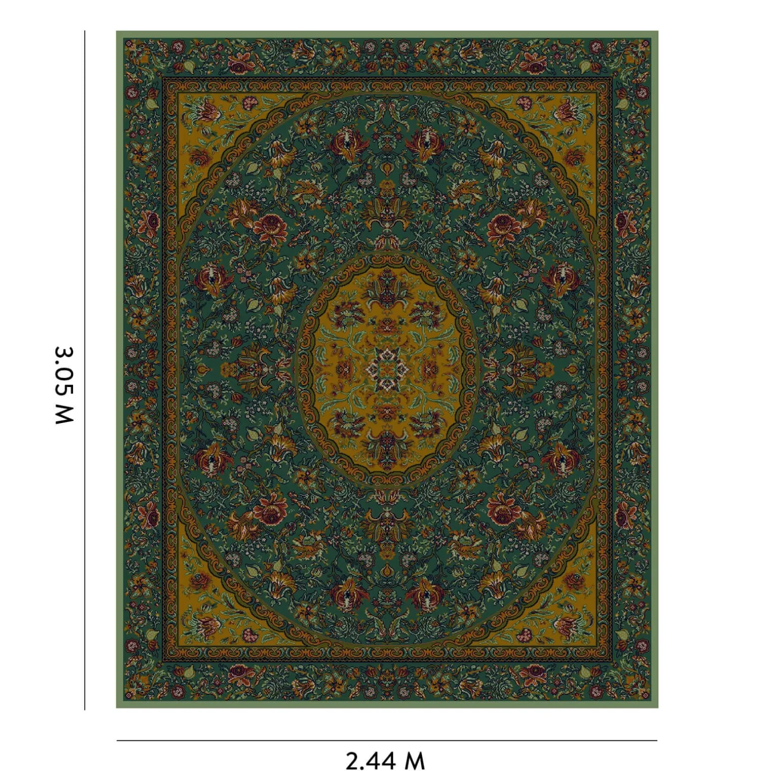 ARTEMIS Rug - Petrol & Gold