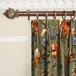 ARTEMIS Velvet Curtain - Moss Green
