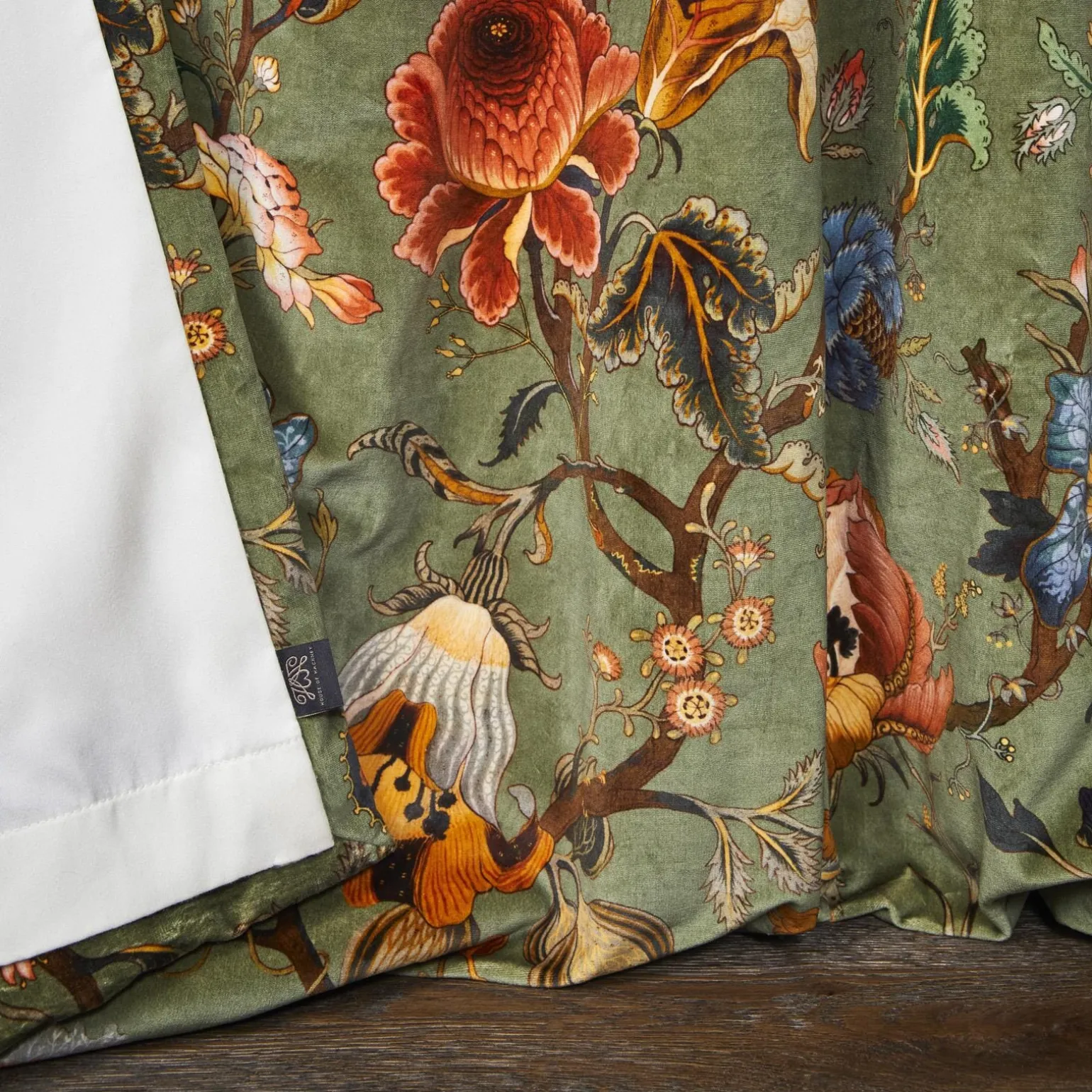 ARTEMIS Velvet Curtain - Moss Green
