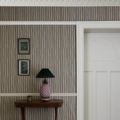 ARTIST'S STRIPE Wallpaper - Sap & Alabaster