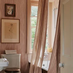 ARTIST'S STRIPE Wallpaper - Sakura & Astrantia