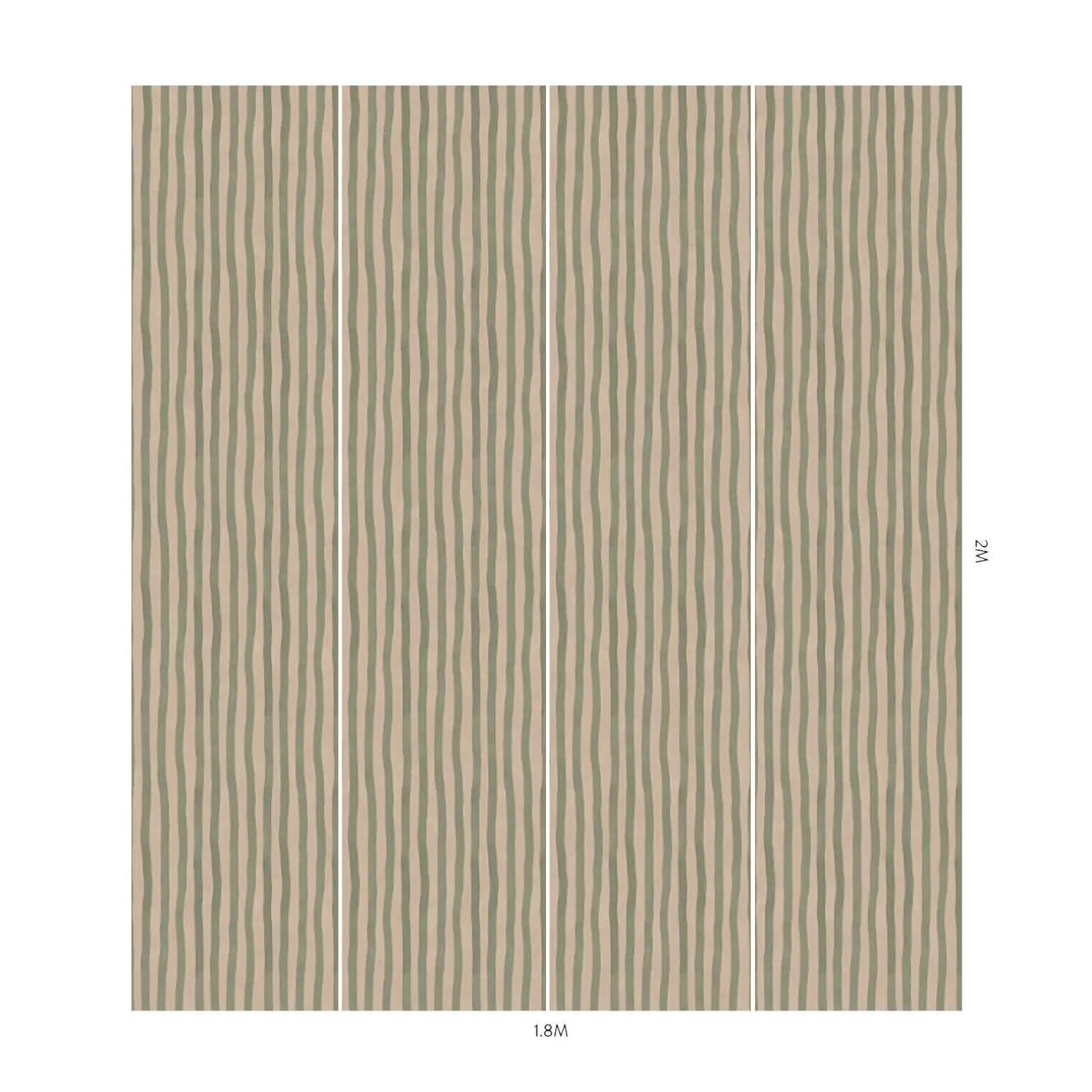 ARTIST'S STRIPE Wallpaper - Sap & Alabaster