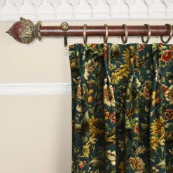 AVALON Velvet Curtain - Petrol